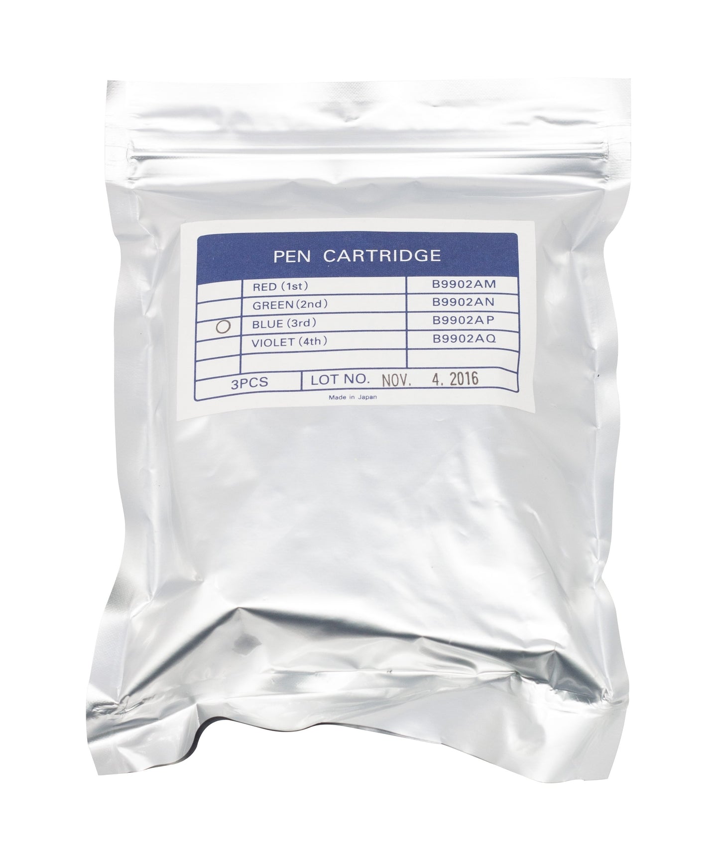 Photo of Blue Disposable Pen B9902AP for Yokogawa UR10000 & 20000 Series (Set of 3) (Japanese)