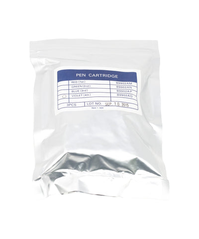 Photo of Violet Disposable Pen B9902AQ for Yokogawa UR10000 & 20000 Series (Set of 3) (Japanese)