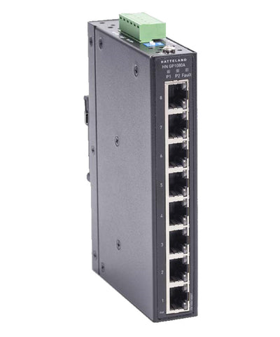 Photo of Hatteland 8-Port Slim Type Unmanaged Gigabit PoE Industrial Switch